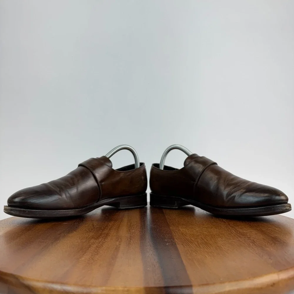 Mens Suitsupply Brown Leather Monk Strap Oxford Dress Shoes Size‎ EU 38 US 5 M
